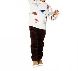 NEW DEUX PAR DEUX dinosaurs sweater in multi